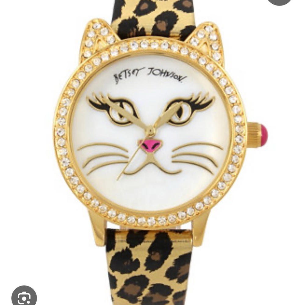 Betsey Johnson Cat Face Motif Watch Like New
